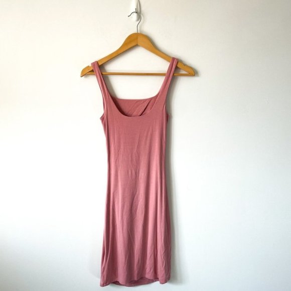 Aritzia Wilfred Free Robe Perla Cut Out Dress Pink Sz S - Picture 6 of 10